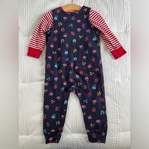 Hanna Andersson romper set floral and stripes